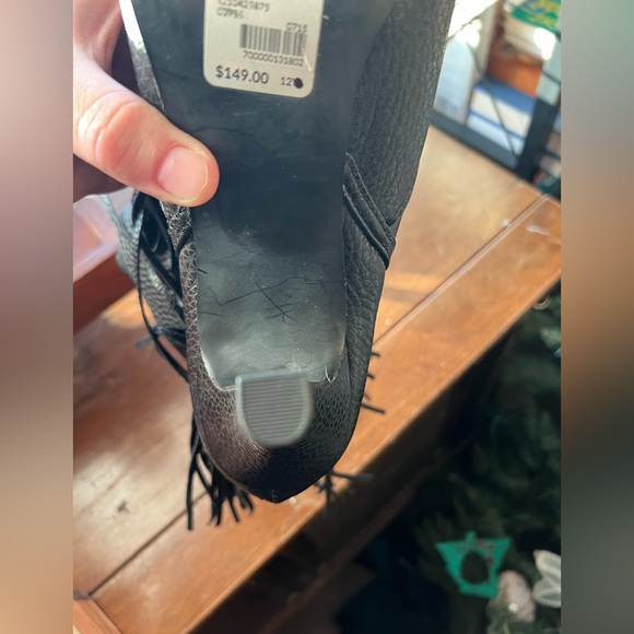 Brand new Lane Bryant Maria fringe ankle boot with fringe.  Size 12.  Never worn - Picture 7 of 10
